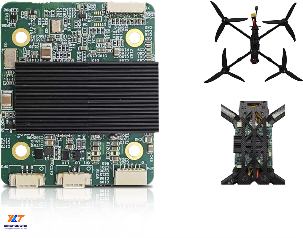 UAV Tracking System Head Tracker FPV PCBA Circuit Control Board with FR4 Base Material