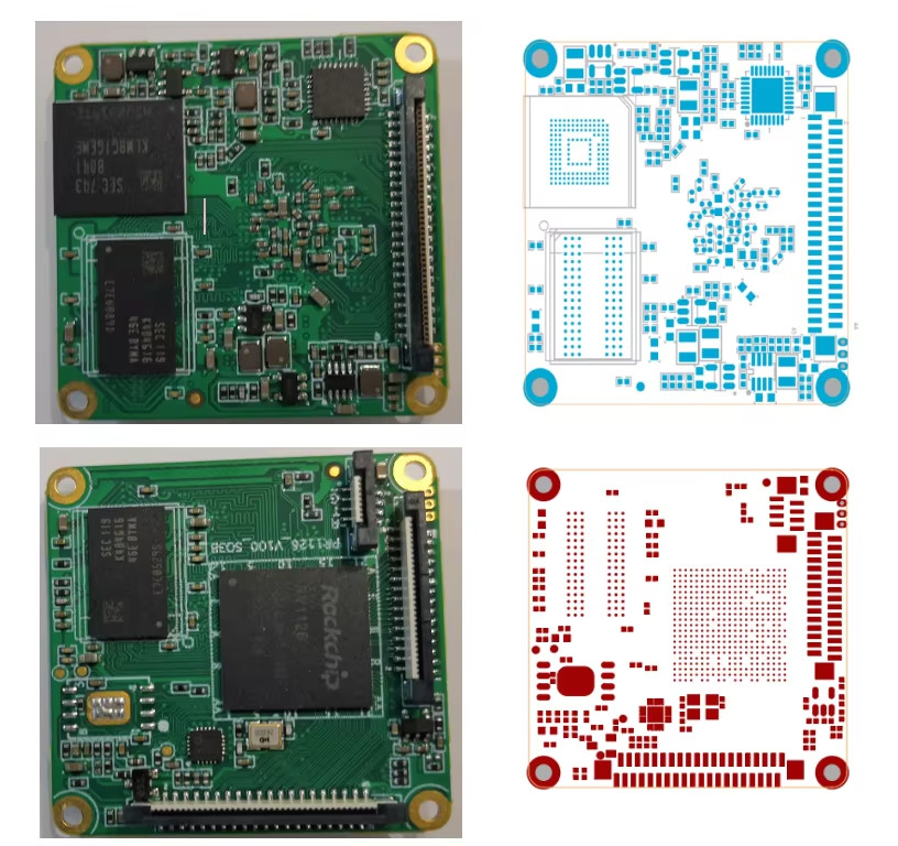 IPC-A-610 D Standard Camera PCBA Board , AI Algorithm Development RV1126 Board