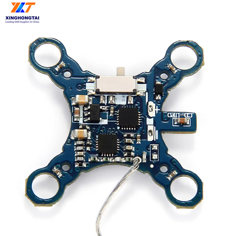 FR-4/High TG FR-4/CEM-3/M4/M6/Rogers Custom UAV PCBA with SMT and VIA Technology